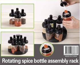 Set Of 6 Rotating Spice Rack,360 Spice Rotating Bottles, Multipurpose Revolving Spice Rack Condiment Set Set Of 6 Rotating Spice Rack,360 Spice Rotating Bottles, Multipurpose Revolving Spice Rack Condiment Set